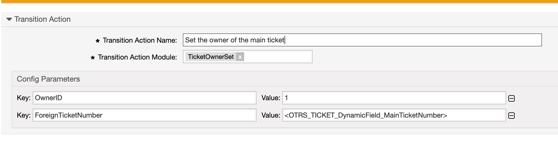 Example usage for executing a module on a foreign ticket.
