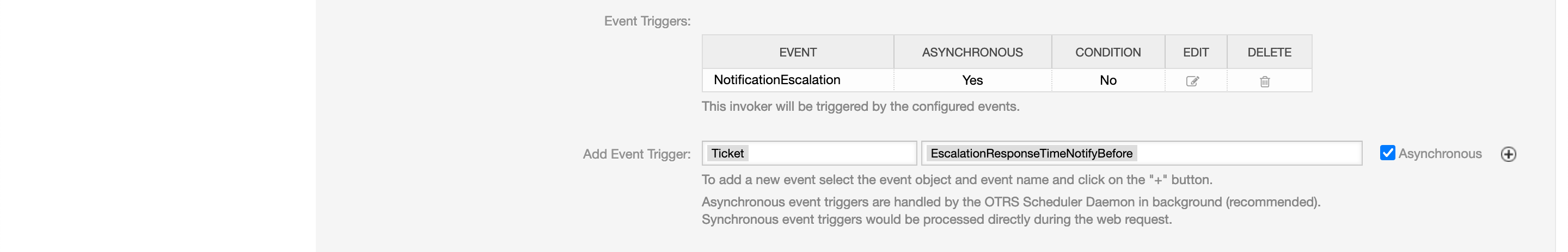 Configure the Event triger